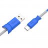 HOCO USB кабель Type-C X24 2.4A 1м (синий) 7077 - HOCO USB кабель Type-C X24 2.4A 1м (синий) 7077